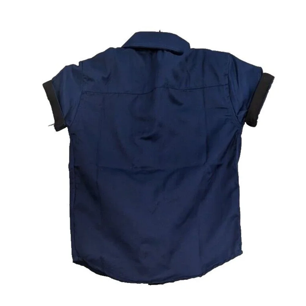 Craft + Flow Toddler shirt with tie size 2T,3T and 4T Navy blue button up - Picture 3 of 5